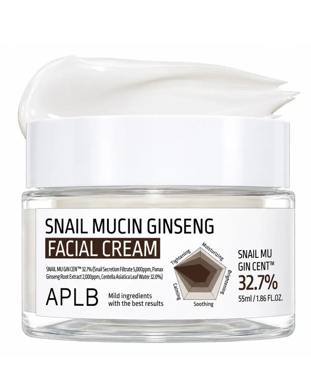 APLB Snail Mucin Gingseng Facial Cream 55ml