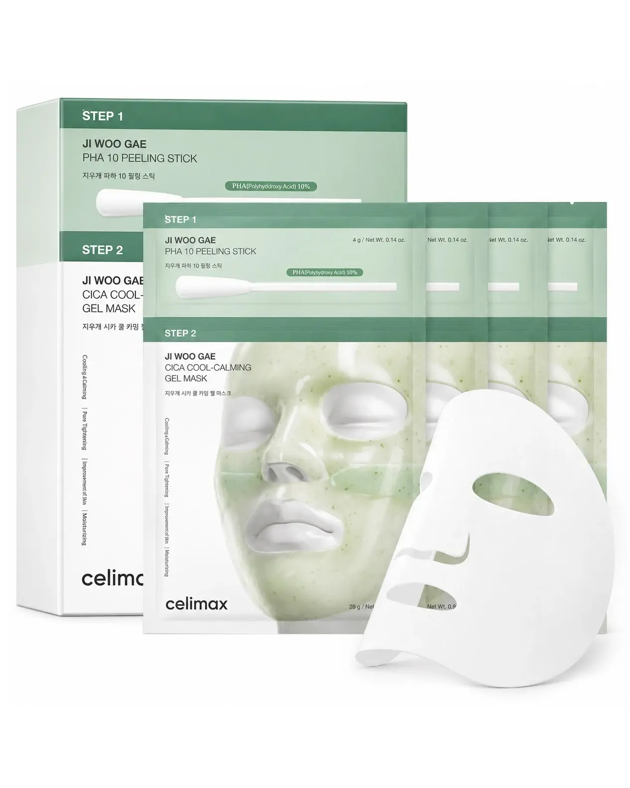 Celimax Ji Woo Gae Cica PHA Peel 2-step Gel Mask 34g