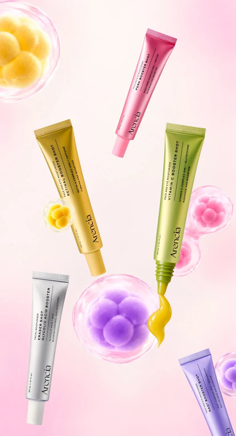 Arencia Booster Shot: Vitamin C, Retinal, PDRN, NAD+ și Eraser Shot