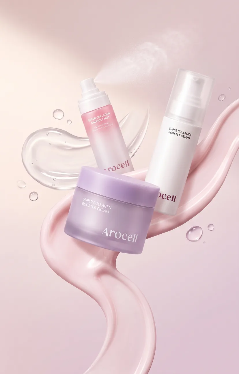 Arocell Super Collagen: Booster Cream, Booster Serum și Ampoule Mist