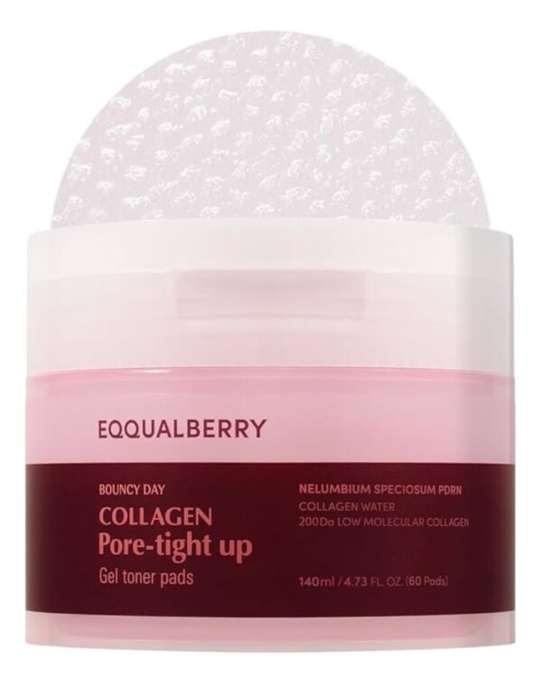 EQQUALBERRY Collagen Pore-Tight Up Gel Toner Pads 140ml