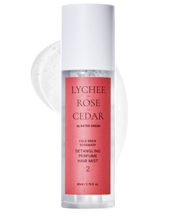 Rated Green Detangling Perfume Hair Mist-2 Lychee-Rose-Cedar 80ml